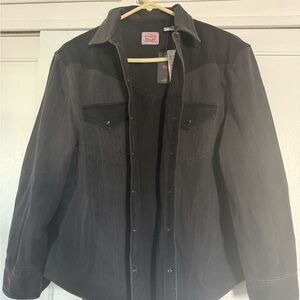 Womens Levi's Charcoal Shirt Jacket